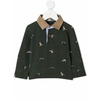 Lapin House Camisa polo com bordado de pássaro - Verde