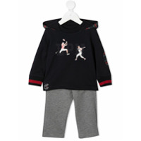 Lapin House Conjunto esportivo com estampa - Azul