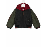 Lapin House Jaqueta bomber com aplicação de patchwork - Preto