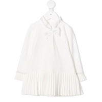 Lapin House Vestido mangas longas com pregas - Branco