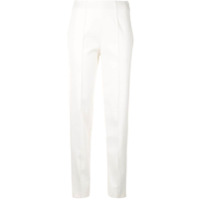 LAPOINTE pintuck high-waisted trousers - Branco