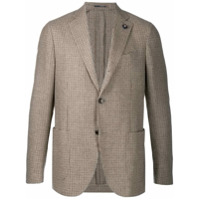 Lardini Blazer de alfaiataria pied-de-poule - Neutro