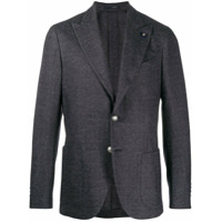 Lardini Blazer slim com abotoamento simples - Cinza
