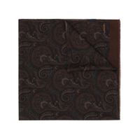 Lardini Cachecol com estampa paisley de lã - Marrom