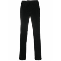 Lardini Calça reta de veludo cotelê - Preto