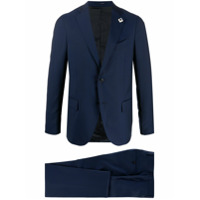 Lardini Terno 2 peças com detalhe de broche - Azul