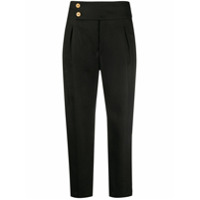 L'Autre Chose Calça cenoura com botões na lateral - Preto