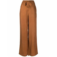 L'Autre Chose Calça cintura alta com amarração frontal - Marrom