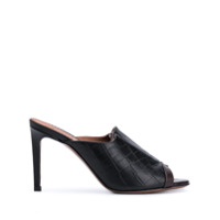 L'Autre Chose Mule com efeito de pele de crocodilo e salto 90mm - Preto