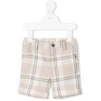 Le Bebé Enfant Short xadrez com barra dobrada - Neutro