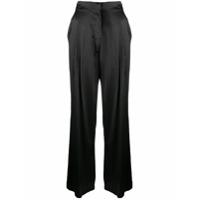 Le Kasha Sansha wide-leg silk trousers - Preto