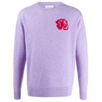 LERET LERET Suéter roxo com detalhe de rosa