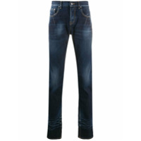 Les Hommes Calça jeans reta com bolso - Azul
