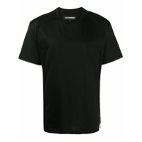 Les Hommes Camiseta de jérsei com aplicação de zíper - Preto