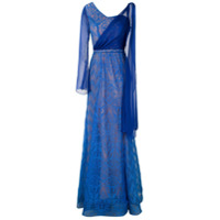 Lethicia Bronstein Vestido longo em renda - Azul