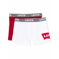 Levi's Kids Conjunto 3 cuecas boxer com logo - Branco