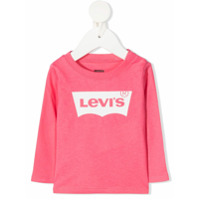 Levi's Kids logo print long-sleeved T-shirt - Rosa