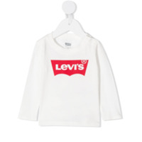 Levi's Kids long sleeved logo print T-shirt - Branco