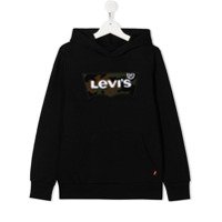 Levi's Kids Moletom com capuz e patch de logo - Preto
