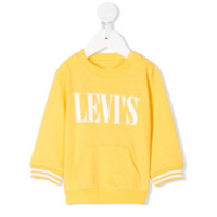 Levi's Kids Moletom decote careca com logo - Amarelo