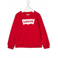 Levi's Kids Suéter com estampa de logo - Vermelho