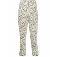 Liberty London Calça cropped Maisie Liddell com estampa - Branco