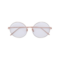 Linda Farrow Armação de óculos redonda - Metálico