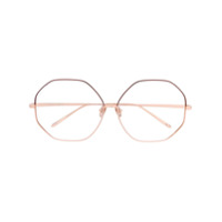 Linda Farrow Armação para óculos hexagonal - Dourado