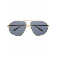 Linda Farrow Óculos de sol aviador oversized - Dourado