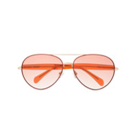 Linda Farrow Óculos de sol aviador Primrose - Laranja