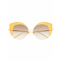 Linda Farrow Óculos de sol gatinho Albany 856 - Amarelo