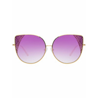 Linda Farrow Óculos de sol gatinho - Dourado