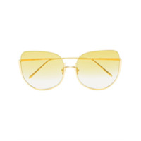Linda Farrow Óculos de sol oversized Kennedy - Amarelo