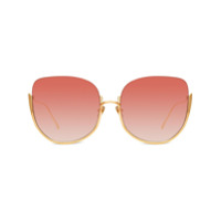 Linda Farrow Óculos de sol oversized Kennedy - Dourado