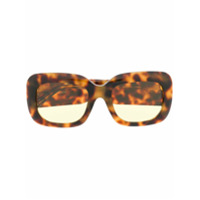 Linda Farrow Óculos de sol tartaruga - Marrom