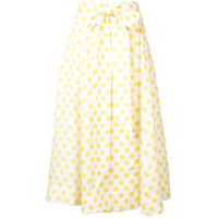 Lisa Marie Fernandez polka dot full skirt - Amarelo