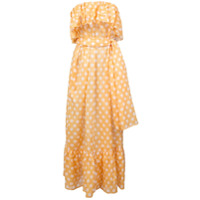 Lisa Marie Fernandez strapless ruffle midi dress - Amarelo