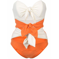 Lisa Marie Fernandez Triple Poppy knotted swimsuit - Amarelo