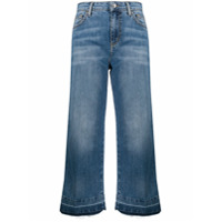 LIU JO Calça jeans cropped com cintura alta - Azul