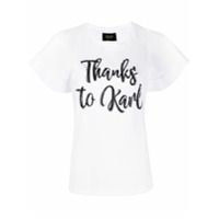 LIU JO Camiseta com detalhe de slogan - Branco