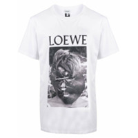 LOEWE Camiseta com estampa de foto e logo - Branco