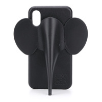 LOEWE Capa para iPhone XS com elefante - Preto