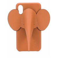 LOEWE Capa para iPhone X/XS com elefante - Marrom
