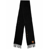 LOEWE Echarpe de lã mohair com detalhe de botões - Preto