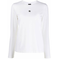 Lorena Antoniazzi Camiseta mangas longas com placa de estrela - Branco
