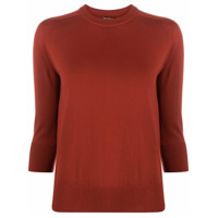 Loro Piana Blusa de cashmere com mangas médias - Laranja