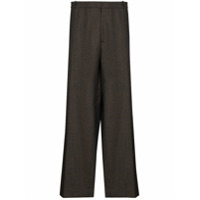 Lou Dalton check-pattern wide-leg trousers - Marrom