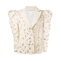 Loulou Blazer com aplicação de cristais - Neutro