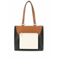 Love Moschino Bolsa tote color block - Preto