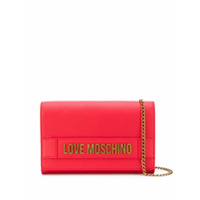 Love Moschino Bolsa transversal com placa de logo - Vermelho